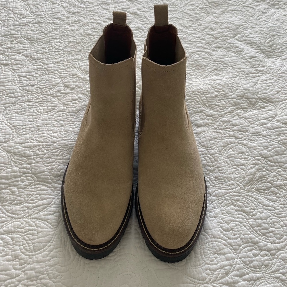 Women's Tan Suede Caselon Chelsea Boots